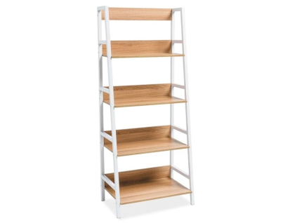 OLSEN A moderný regál, dub, biela