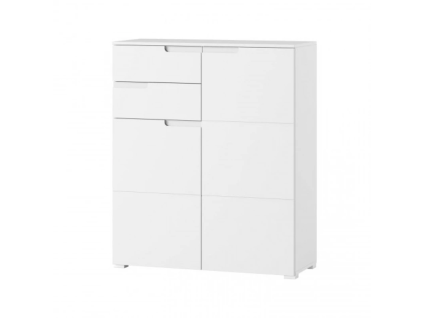 SELENE KOMODA 7  BIELA/BIELY LESK