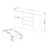 komoda kuba 140 2 skrinky a 4 z suvky bia77078de