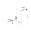komoda clav 40 cm 4 z suvky dub cc79a06f