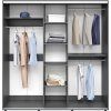 3 Door wardrobe H2100 2200 (2)
