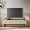 LAGO LG 05, dlhy TV stolik na nozickach s LED osvetlenim, bezova dub tmavy 5