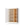 LIBA LB 02, 2 dverova vitrina s osvetlenim, hodvabna biela dub vincenza 3
