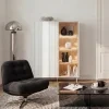 LIBA LB 02, 2 dverova vitrina s osvetlenim, hodvabna biela dub vincenza 5