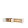 LIBA LB 05B, zavesny TV stolik s osvetlenim, hodvabna biela dub vincenza 3