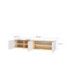 LIBA LB 05B, zavesny TV stolik s osvetlenim, hodvabna biela dub vincenza 2
