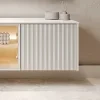 LIBA LB 06B, zavesny TV stolik s osvetlenim, hodvabna biela dub vincenza 4